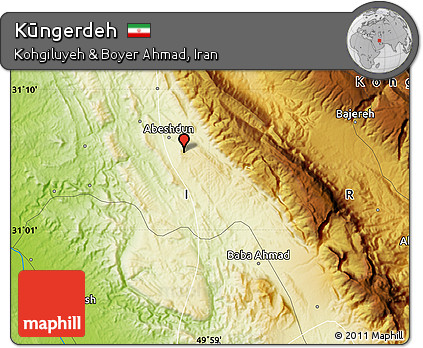 Physical Map of Kūngerdeh