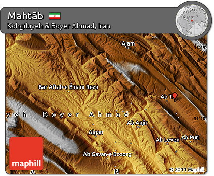 Physical Map of Mahtāb