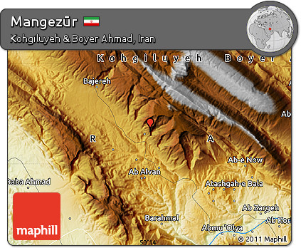 Physical Map of Mangezūr