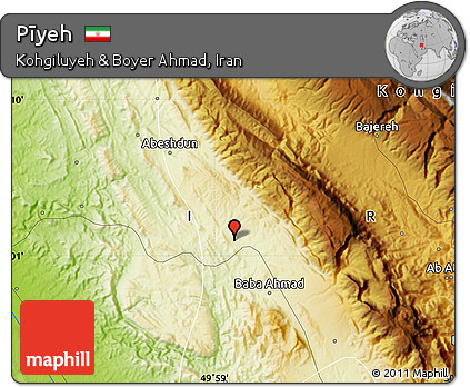 Physical Map of Pīyeh