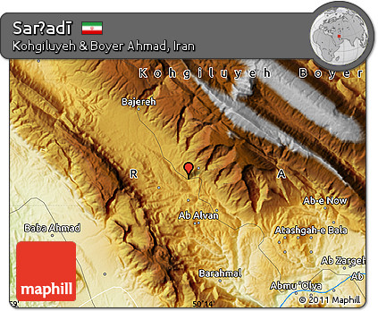 Physical Map of Sarḩadī