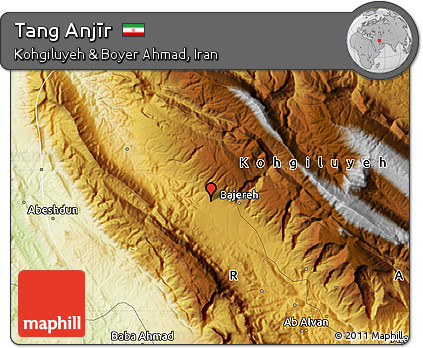 Physical Map of Tang Anjīr