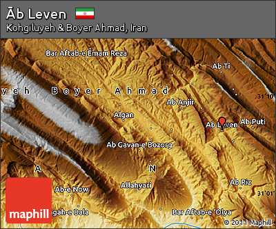 Physical Map of Āb Leven