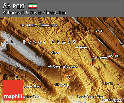 Physical Map of Āb Pūtī
