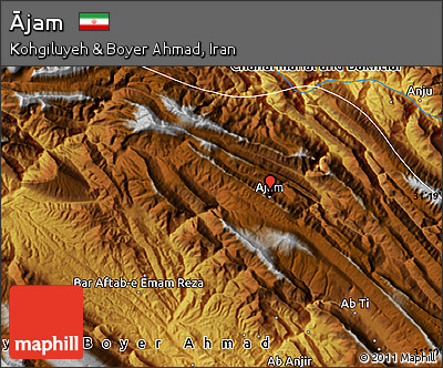 Physical Map of Ājam