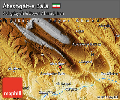 Physical Map of Āteshgāh-e Bālā