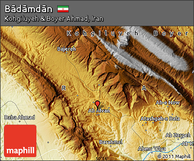Physical Map of Bādāmdān