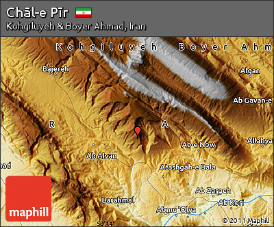 Physical Map of Chāl-e Pīr