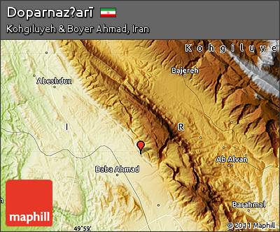 Physical Map of Doparnaz̧arī