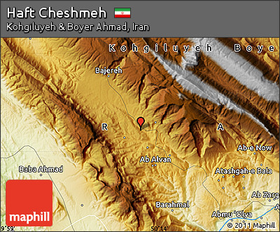 Physical Map of Haft Cheshmeh
