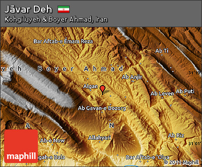 Physical Map of Jāvar Deh