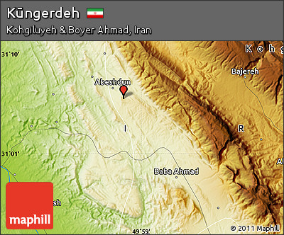 Physical Map of Kūngerdeh