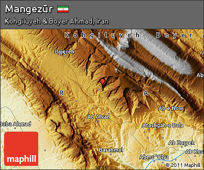 Physical Map of Mangezūr