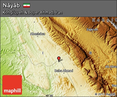 Physical Map of Nāyāb