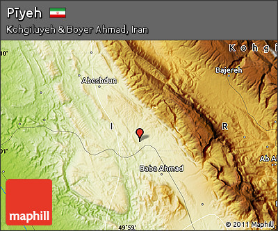 Physical Map of Pīyeh