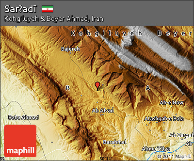 Physical Map of Sarḩadī