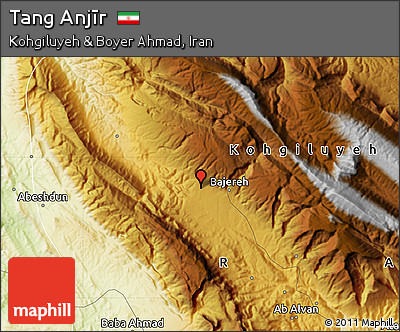 Physical Map of Tang Anjīr