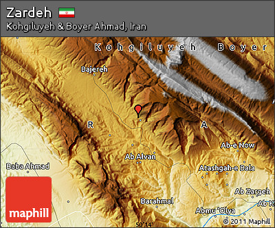 Physical Map of Zardeh