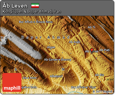 Physical Map of Āb Leven