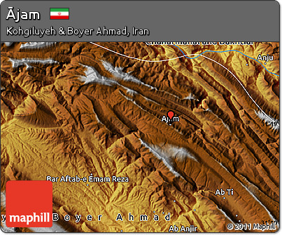 Physical Map of Ājam