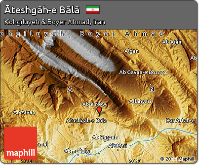 Physical Map of Āteshgāh-e Bālā