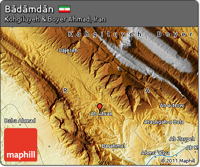 Physical Map of Bādāmdān