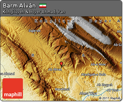 Physical Map of Barm Alvān