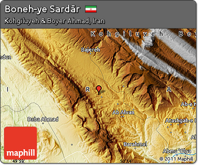 Physical Map of Boneh-ye Sardār