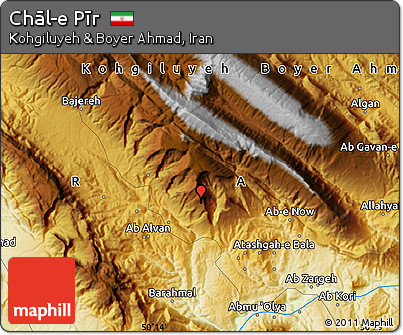 Physical Map of Chāl-e Pīr