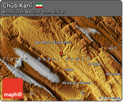 Physical Map of Chūb Kanī
