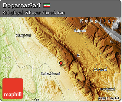 Physical Map of Doparnaz̧arī