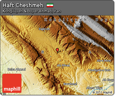Physical Map of Haft Cheshmeh