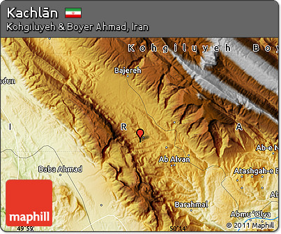 Physical Map of Kachlān