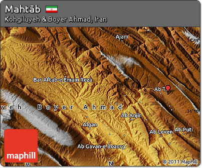 Physical Map of Mahtāb