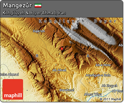 Physical Map of Mangezūr