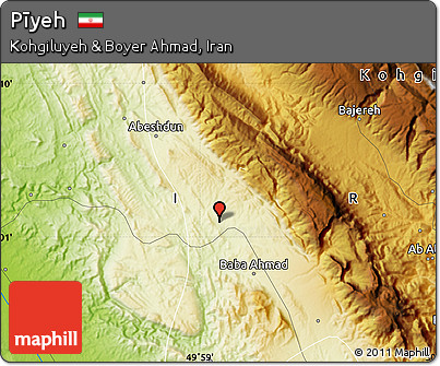 Physical Map of Pīyeh