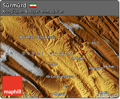 Physical Map of Sūrmūrd