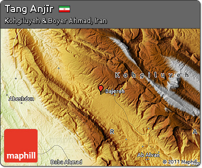 Physical Map of Tang Anjīr
