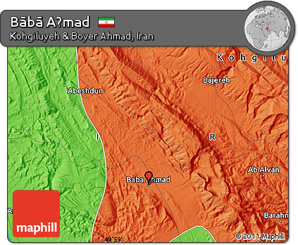 Political Map of Bābā Aḩmad