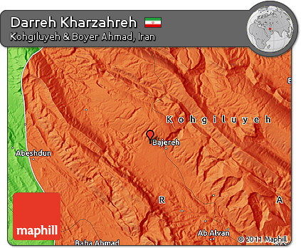 Political Map of Darreh Kharzahreh