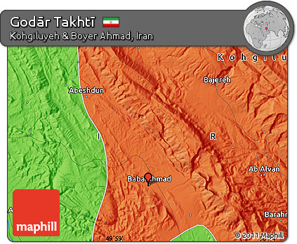 Political Map of Godār Takhtī