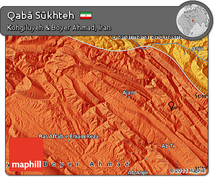 Political Map of Qabā Sūkhteh