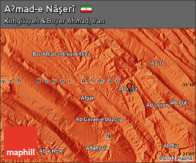 Political Map of Aḩmad-e Nāşerī