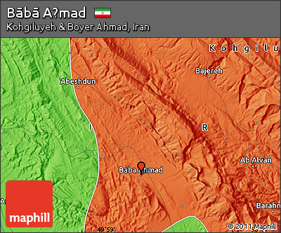 Political Map of Bābā Aḩmad