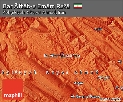Political Map of Bar Āftāb-e Emām Reẕā