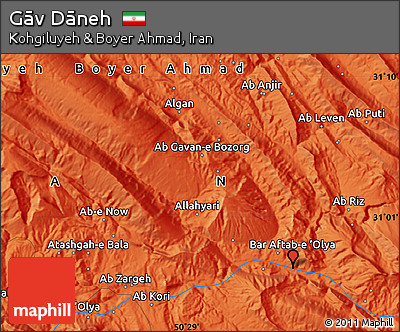 Political Map of Gāv Dāneh
