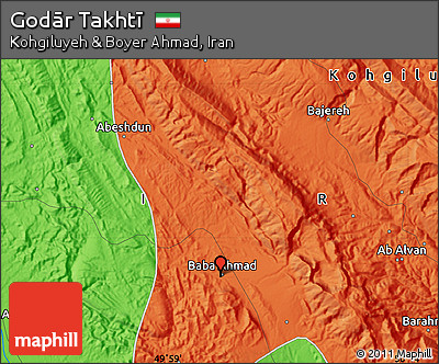 Political Map of Godār Takhtī