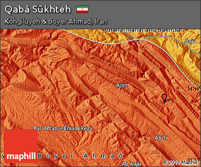 Political Map of Qabā Sūkhteh