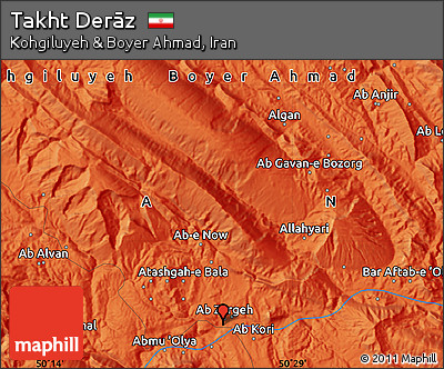 Political Map of Takht Derāz