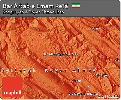Political Map of Bar Āftāb-e Emām Reẕā